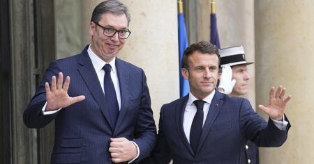 Вучић и Макрон фото: Тањуг